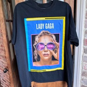Lady Gaga Joanne World Tour T-Shirt Unisex XL Black 2017 Concert Graphic Tee